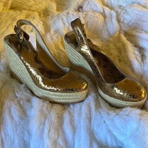 Coach wedges some wear